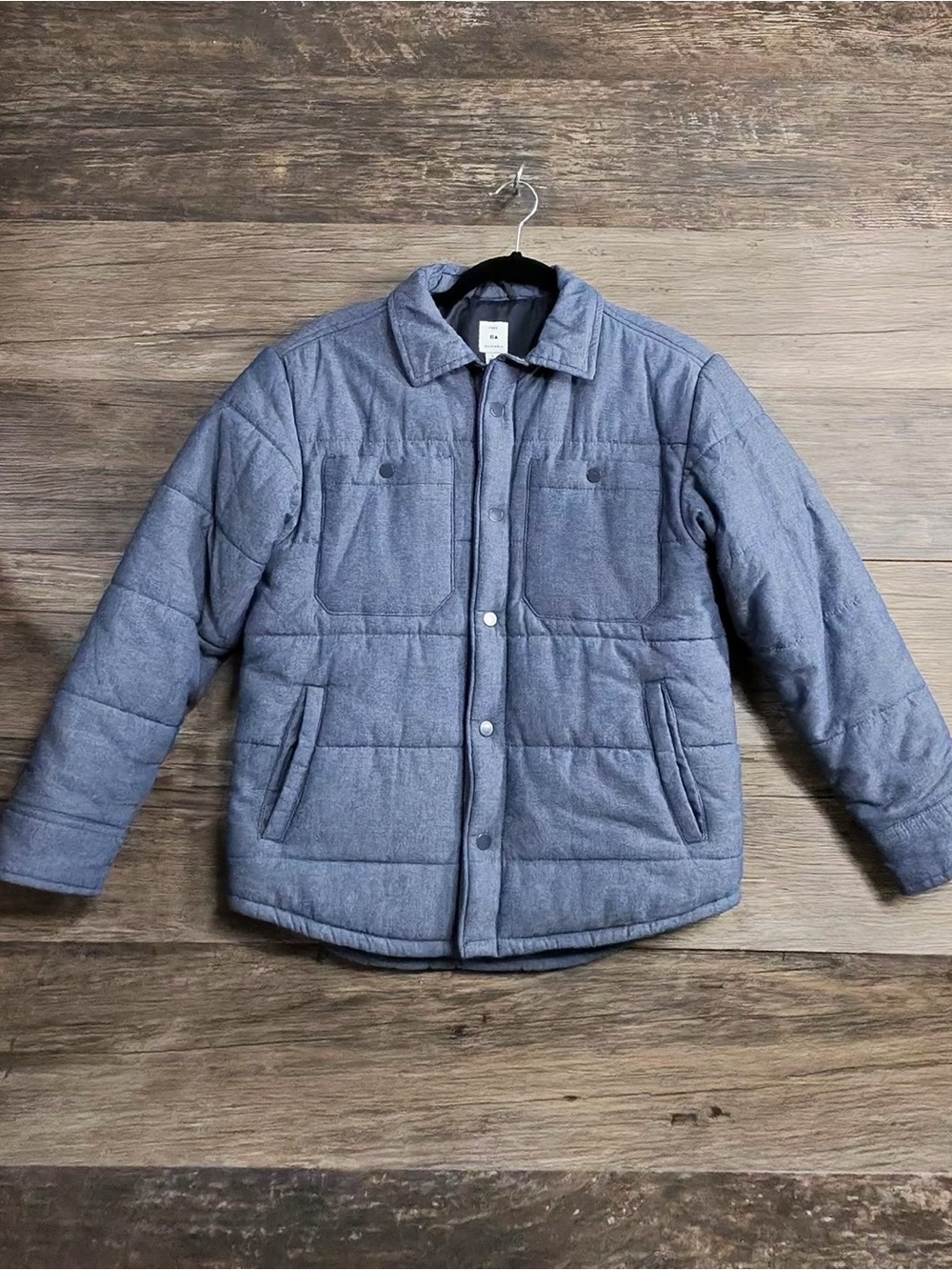 free assembly Light Heather Blue Quilted Puffer Jacket - Cozy Everyday Layer